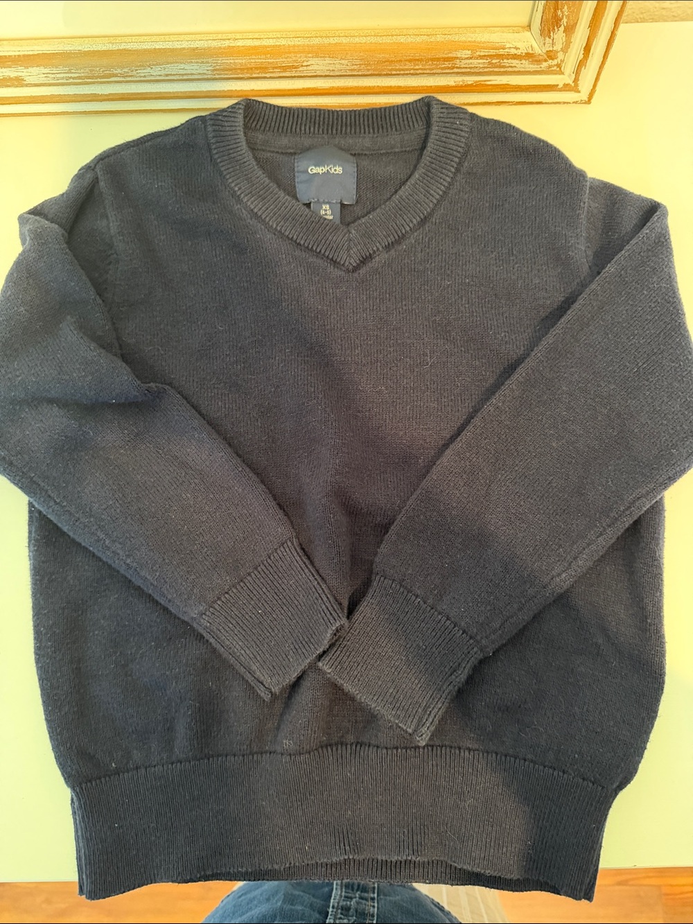 GAP Boys Dark Navy V-Neck Sweater